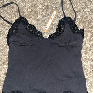 SKIMS Onyx Lace Cami and Boyshort Set